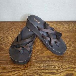 Teva wedge brown sandal